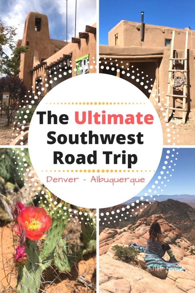 The ultimate Southwest road trip itinerary through the USA. A Southern Colorado road trip from Denver to Albuquerque, New Mexico (with map). For photography tips and adventure travel through Route 66 with stops in Colorado Springs, Taos, and Santa Fe. Put it on your United States and America travel bucket lists for hiking, natural wonders, and wanderlust destinations with kids or without. #co #nm #southwest #roadtrips