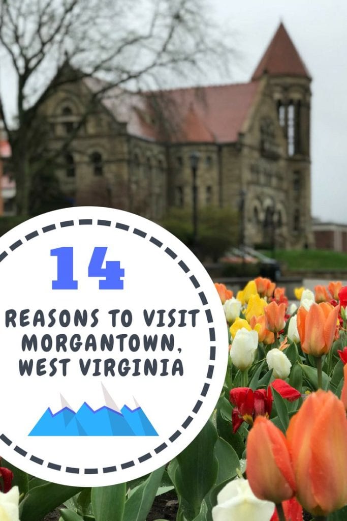 The best things to do in Morgantown, West Virginia from the prettiest spots on the University of WVA Mountaineers campus (they have ziplining!) to the best food (try the pepperoni rolls!), restaurants, bars, tram rides, overlooks, and adventure. Try epic whitewater rafting or paddling the river, biking the hills, and check out the scenery at Cooper’s Rock State Park for hiking and nature photography spots. Pictures to inspire a bucket list trip #travel #wva #westvirginia #vacation #usa