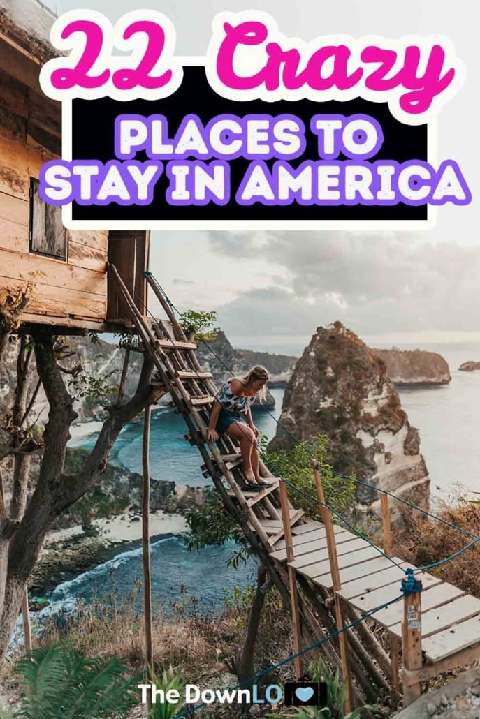 Unique hotel design and architecture around the world makes a crazy vacation concept come to life. Inspiration and ideas for your next trip from outdoor treehouses to mountain and nature retreats. These awesome home rentals and airbnb are not your average resort. From budget to luxury, beach to city, plan to stay at one of these awesome, weird hotels in America or add it to your travel bucket lists.