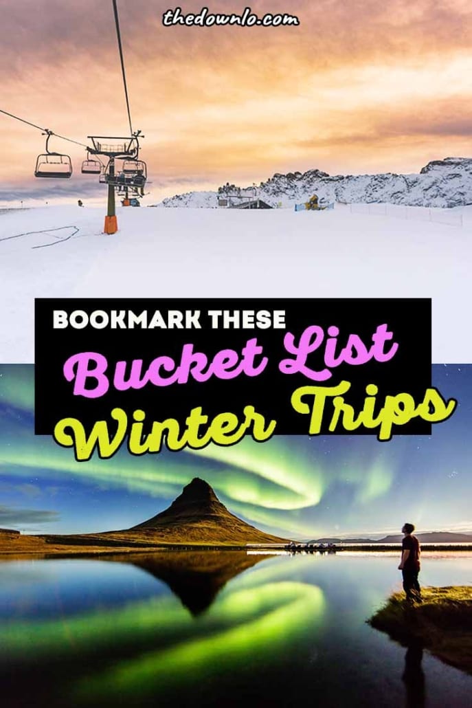 The best winter travel destinations in the USA, Europe and around the world. Tips, beautiful pictures and photos to inspire trip ideas for wanderlust, adventure, and Instagram. Add these warm and cold weather international places to your bucket list for cool weekend holidays or longer itineraries -- stat. #bucketlists