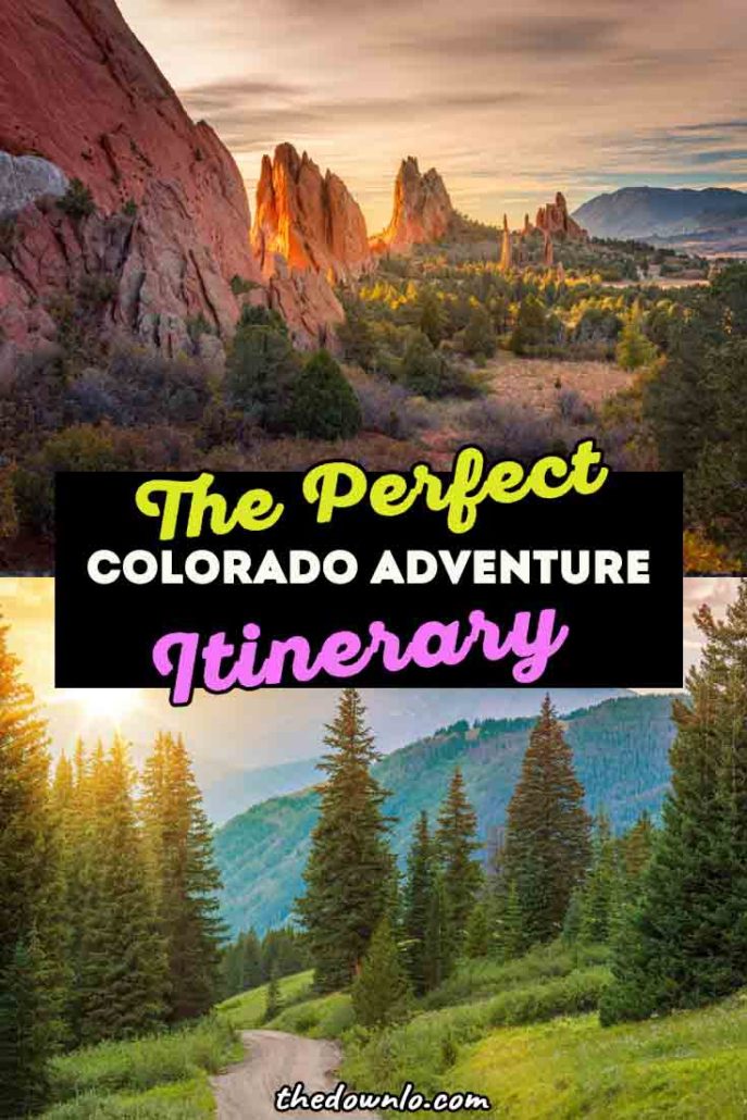 The ultimate Colorado road trip itinerary for epic places to visit from Denver and Boulder to Vail, Breckenridge, Estes Park, Colorado Springs, and the Rocky Mountains. Get a taste of adventure driving through one of the USA's most beautiful states in summer, spring, fall or winter. It's one of the top destinations for cars, nature, and the outdoor so here's to fuelling your vacation wanderlust. #america #colorado #roadtrip #roadtrips
