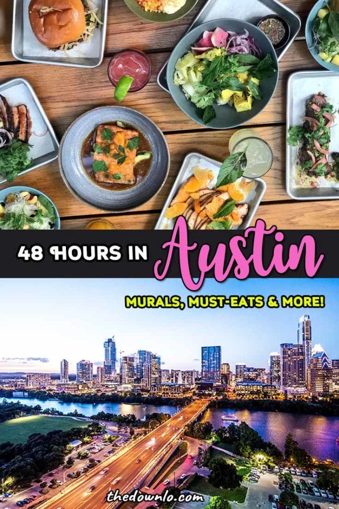 Austin weekend itinerary: a bucket list guide for a Texas Getaway. The best free kid friendly attractions and girls trip ideas for where to eat downtown, the best restaurants and food trucks, weird things to do, pictures and street art spots, food trucks and foodie fun, outdoors and nature, and murals for Instagram photography. Bucket lists and photo inspo for TX with kids, couples, and girlfriends in winter, summer, spring or fall. #austin #tx #texas