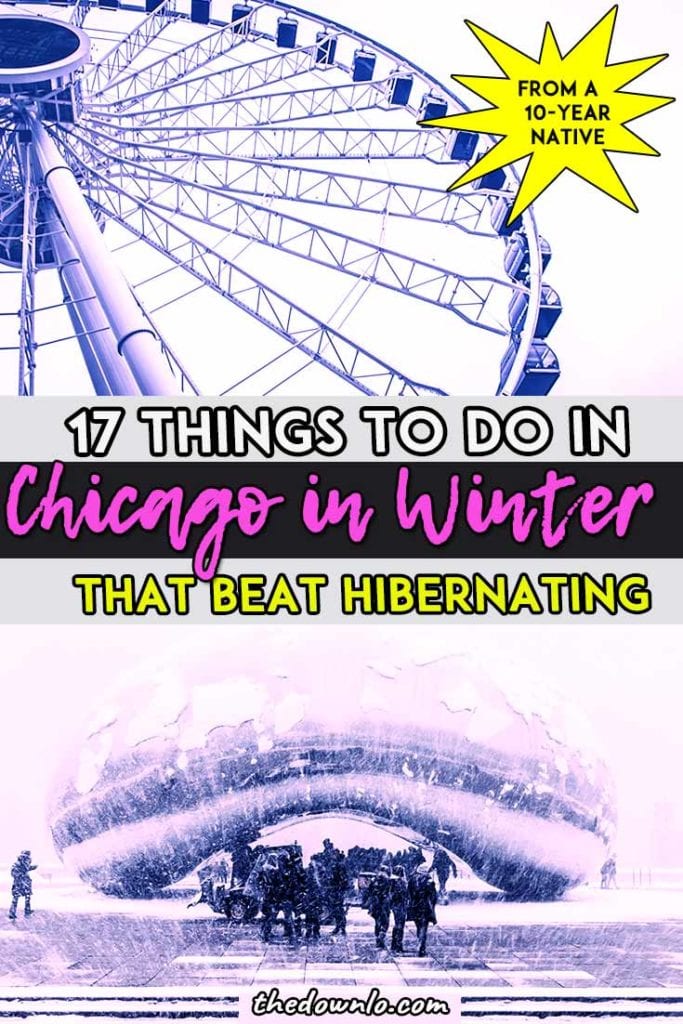 If you're looking for things to do in Chicago for a winter weekend, we have plenty of cold weather free and unique fun downtown in the Windy City from what to do in Chicago during the holidays to beautiful places to ice skate, shop at Water Tower, food, and photography for Lake Michigan. Put it on your bucket lists -- the best cheap, local, and solo recommendations with kids, a family, or couples. #chicago #winter #travel #trips #holidays