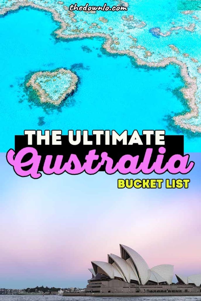 Things to do in Australia - the ultimate travel bucket list vacation for adventures down under from Sydney and Melbourne to the national parks, wildlife (kangaroo and koala encounters), the Great Ocean Road, The Great Barrier Reef, Daintree, Uluru , Outback, Queensland, NSW (New South Wales), Blue Mountains, Grampians, and more. Bucket lists, guide, and tips for food, beaches, Instagram photography, road trips, adventure, and beautiful places.