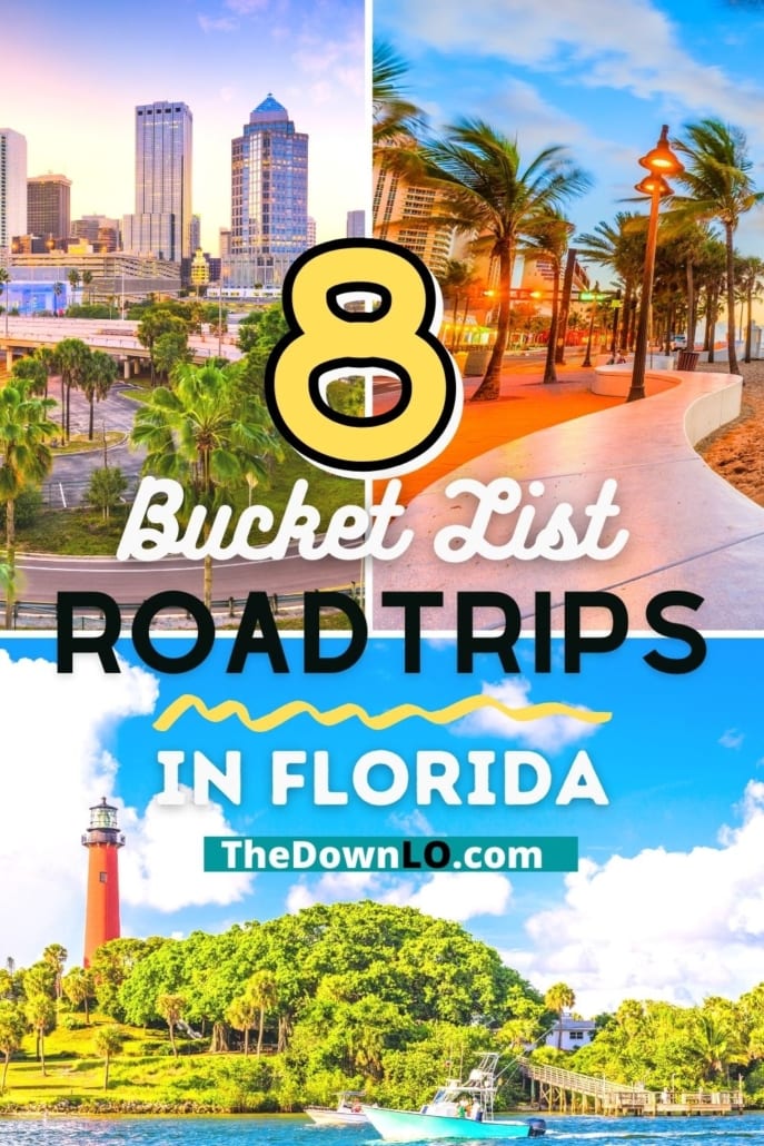The Ultimate Florida Road Trip Ideas for spring break with kids or solo. Roadtrips across the Sunshine State, best destinations and places to visit for sun, beaches, adventure, nature, and outdoors. Roadtrip bucket list fun for couples, photography, and travel guides for beaches and vacation pictures to inspire your trip to Miami, Destin, the Florida Keys, Orlando, Tampa, Sarasota, Jacksonville and Daytona. #fl #florida #destintions #roadtrips