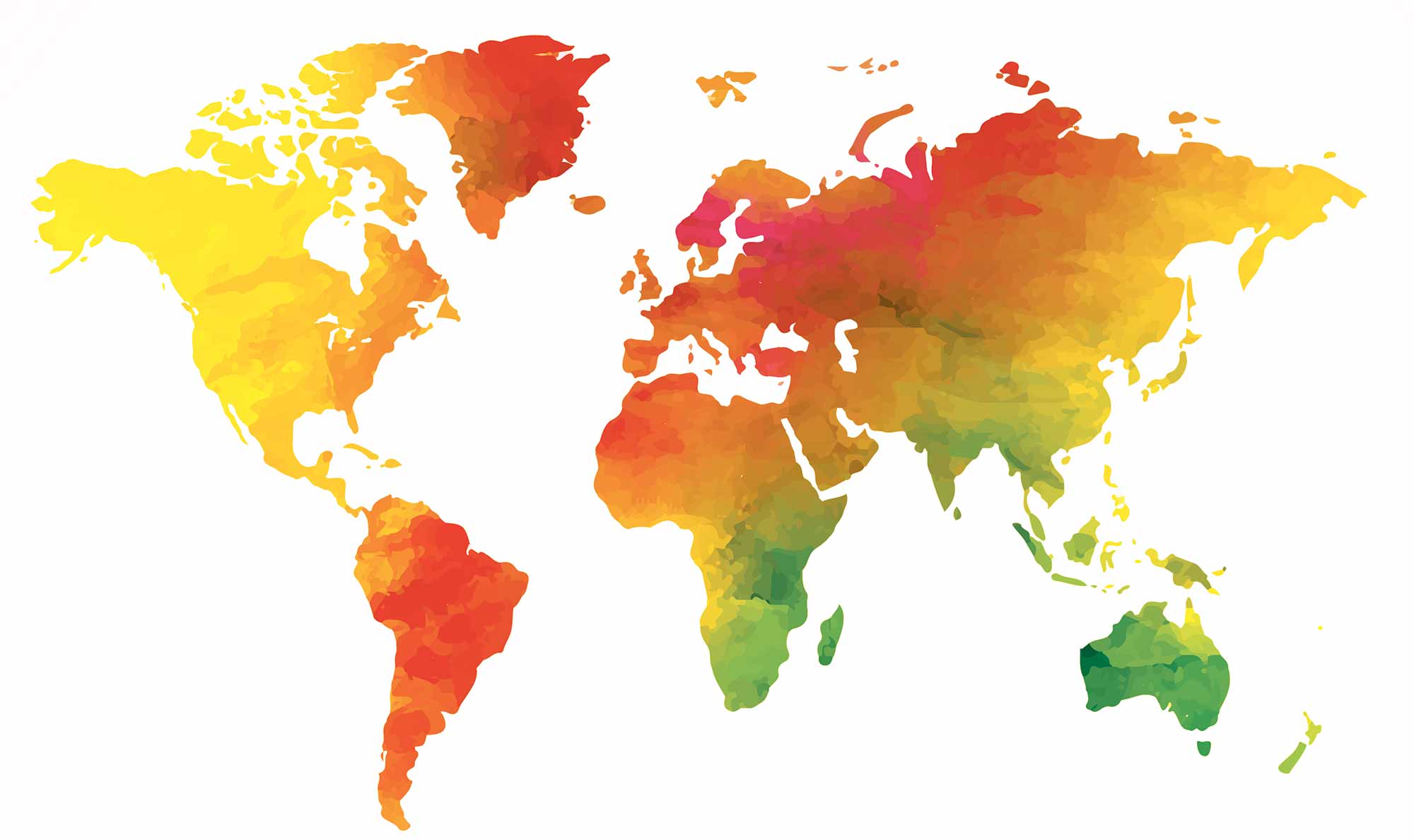 Карта мира красочная