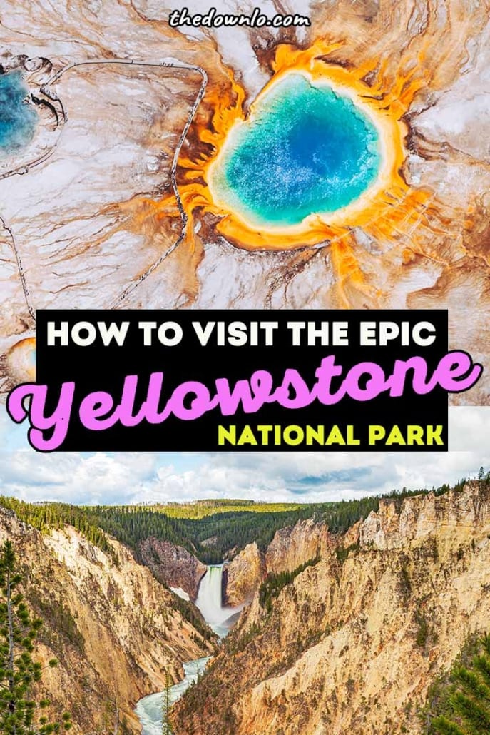 Yellowstone National Park Guide: How to road trip to and vacation in one of America's top national parks. Must see things to do with kids, photography spots, what to do, where to stay, best time to visit, and travel tips for visiting. Pictures to inspire your visit and Instagram spots to photograph for geysers, animals, and landscapes plus what to do in Montana, Wyoming and beyond.