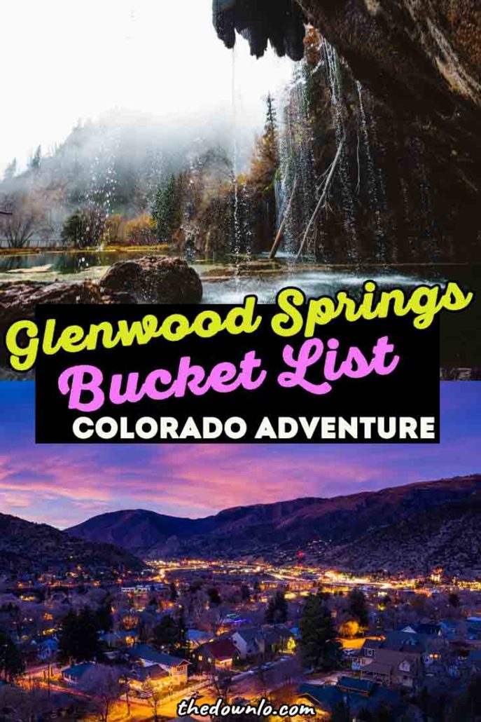 Glenwood Springs Colorado guide to hot springs, Rocky Mountain adventures and a great road trip from Denver to the mountains. Things to do for families and adventure in the winter, summer, and fall for hot springs and fun.