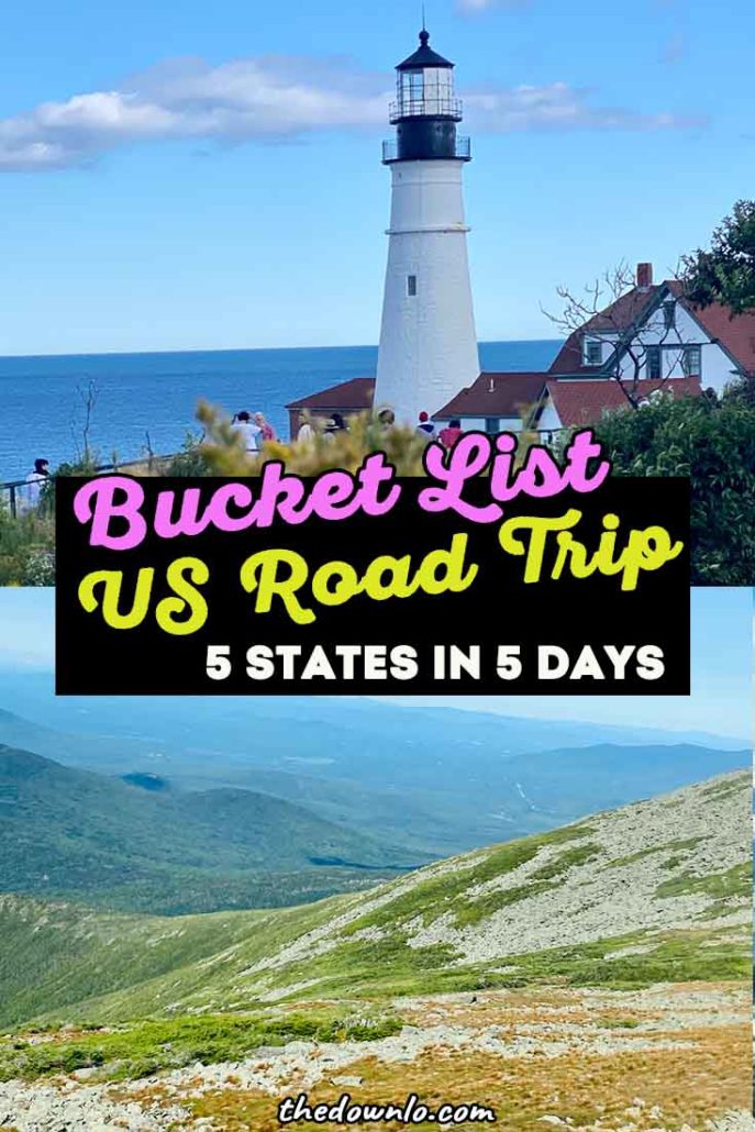 The ultimate east coast road trip for fall, spring or summer - explore the USA and hit 5 states in 5 days. Conquer your America bucket list with east coast adventures and things to do in Maine, New Hampshire, Vermont, Connecticut, Rhode Island and Cape Cod, Massachusetts. A drive itinerary for a week vacation on the east coast with kids or family from Boston to Maine stopping for food, fun, outdoor adventure, and nature.