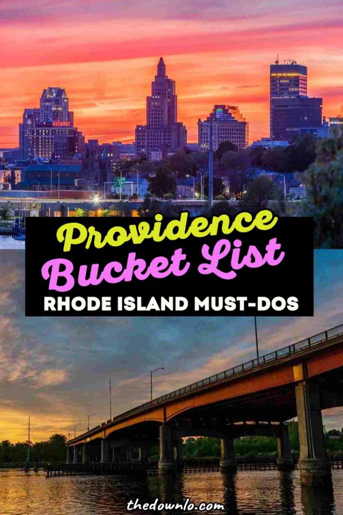 The best things to do in Providence Rhode Island, how to get to providence from boston (take the amtrak train!), providence airports, ferries, day and weekend trips to block island and newport ri, and everything you need to know about waterfire for an east coast weekend road trip.