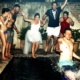 New Orleans wedding pool jump