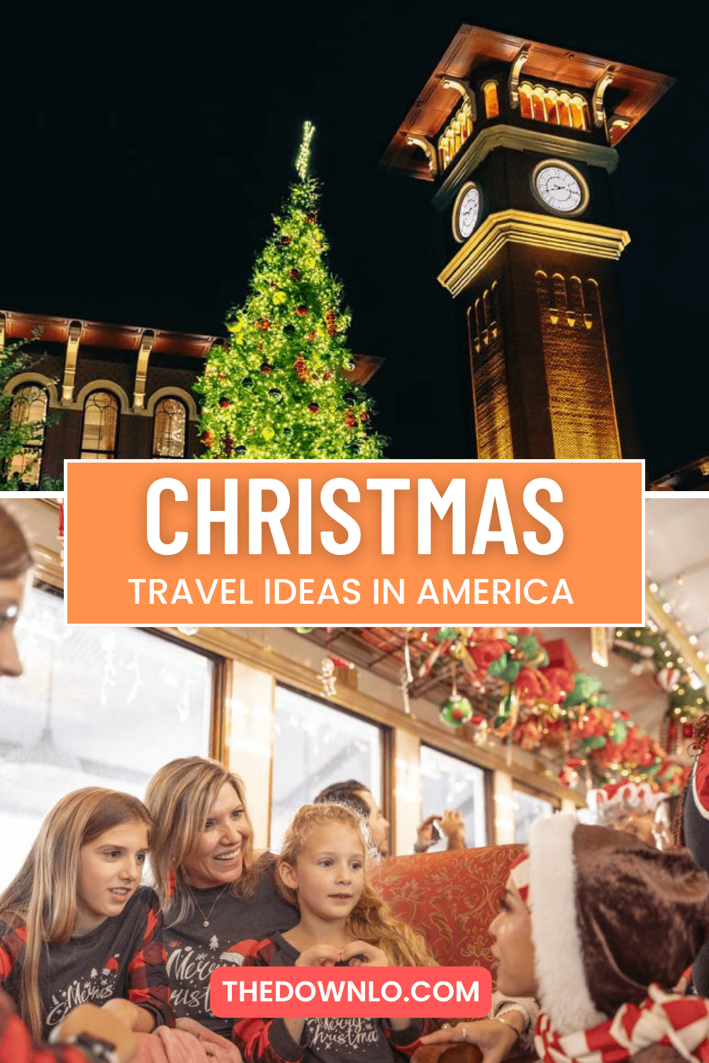 The Most Magical Christmas Towns in America for winter travel and holiday trips in the US.