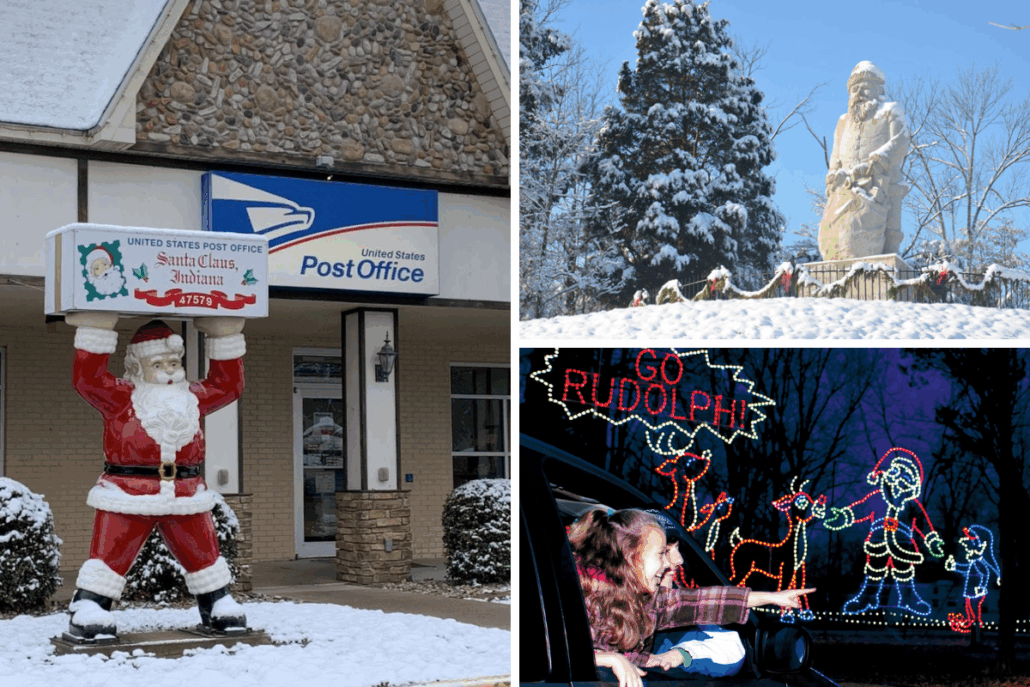 Santa Claus, Indiana fully embraces its name with festive attractions year-round, earning its spot as one of the most whimsical Christmas towns in the US.